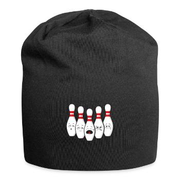 Bowling Pins Bowlen Kegeln Sport - Jersey Beanie - black - Front
