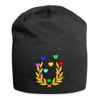 Lorbeerkranz Luftballons Sieg Sieger Gewinner - Jersey-Beanie - Schwarz - Vorne
