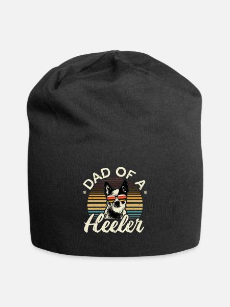 Australian Cattle Dog Papa Hundebesitzer Geschenk - Jersey-Beanie - Schwarz