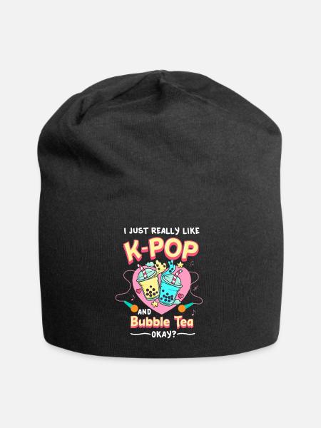 K-Pop - Bonnet en jersey - noir