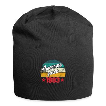 Awesome 1983 Anniversaire retro Millésime cadeau - Bonnet en jersey - noir - Devant
