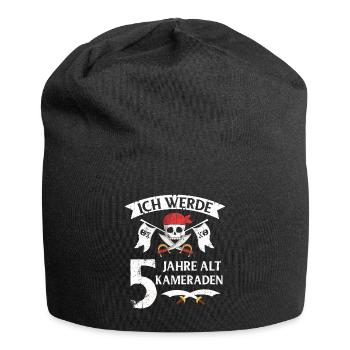 Pirat - Jersey-Beanie - Schwarz - Vorne