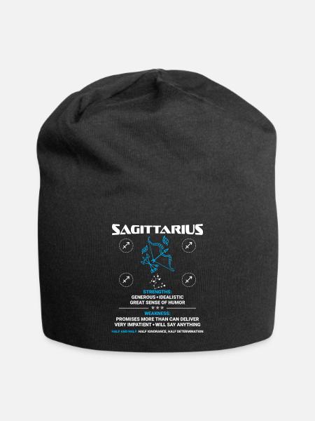 Sagittaire Astrologie - Bonnet en jersey - noir