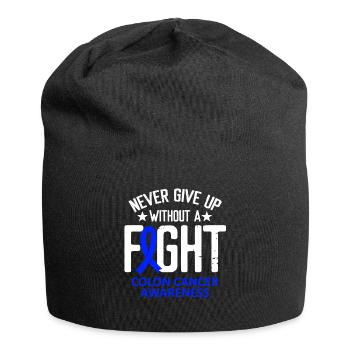 Colorectal Cancer Awareness Without a Fight Ribbon - Jersey-Beanie - Schwarz - Vorne