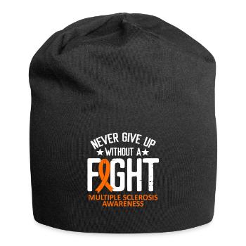 Multiple Sclerosis Awareness a Fight Orange Ribbon - Jersey-Beanie - Schwarz - Vorne