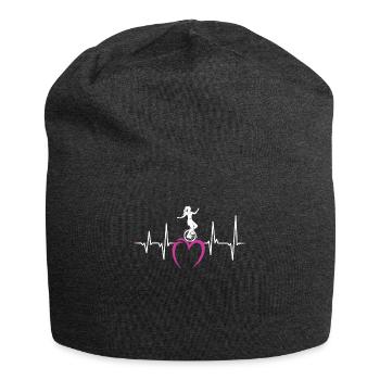 monocycle monocycliste mon coeur coup de cirque filles - Bonnet en jersey - charbon - Devant