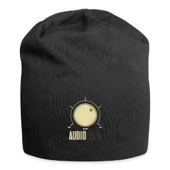 Audiophil Audio Musik Analog Hifi Geschenk - Jersey-Beanie - Schwarz - Vorne