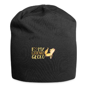 Léopard Gecko Reptile Reptile Reptile - Bonnet en jersey - noir - Devant