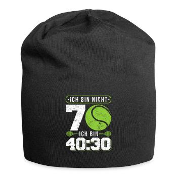 Nicht 70 Ich bin 30:30 für 70. Geburtstag Tennis - Jersey-Beanie - Schwarz - Vorne