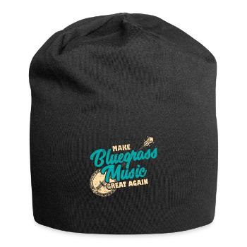 Bluegrass Banjo Gitarre - Jersey-Beanie - Schwarz - Vorne