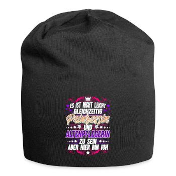 Altenpflegerin Prinzessin - Jersey-Beanie - Schwarz - Vorne