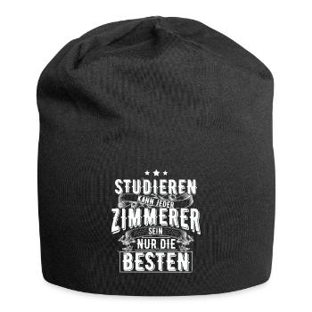 Zimmerer - Jersey-Beanie - Schwarz - Vorne