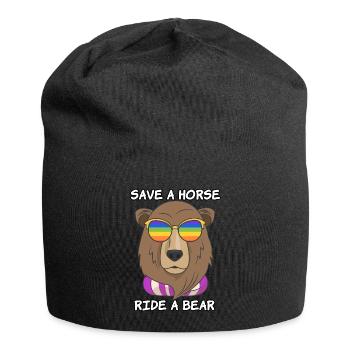 Save a horse ride a bear Funny Gay Pride Shirt - Jersey-Beanie - Schwarz - Vorne