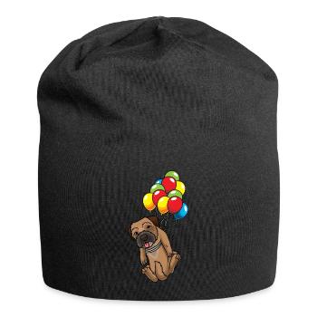 Border Terrier avec des ballons - Bonnet en jersey - noir - Devant