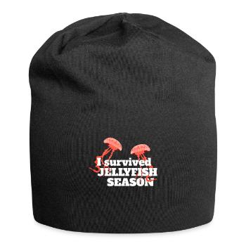 Qualle I Survived Jellyfish Season Quasson Océan - Bonnet en jersey - noir - Devant