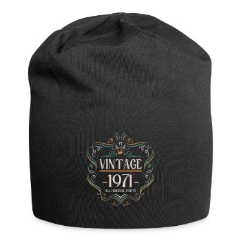 Vintage 1971 All Original Parts 50 years 1971 50. - Jersey Beanie - black - Front