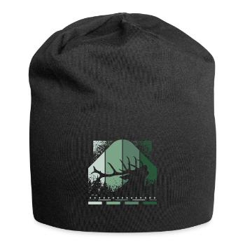 Rétro Cerf - Bonnet en jersey - noir - Devant