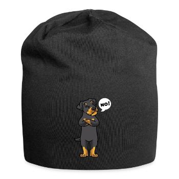 Stubborn German Hunting Terrier Dog Funny - Jersey Beanie - black - Front