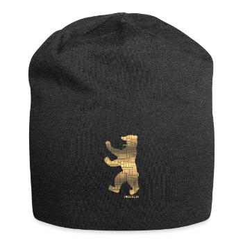 I Love Berlin - L’ours d’or Design - Bonnet en jersey - charbon - Devant