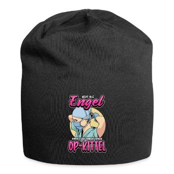 Krankenschwester Krankenhaus Pflegekraft Geschenk - Jersey-Beanie - Schwarz - Vorne