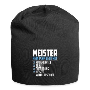 Meister Geschenk Weltherrschaft Plan geht auf - Jersey-Beanie - Schwarz - Vorne
