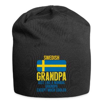 Swedish Grandpa drapeau suédois pour la fête des pères - Bonnet en jersey - noir - Devant