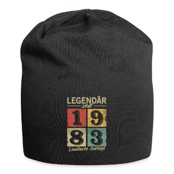 Legendär seit 1983 - Geburtsjahr 1983 vintage - Jersey-Beanie - Schwarz - Vorne