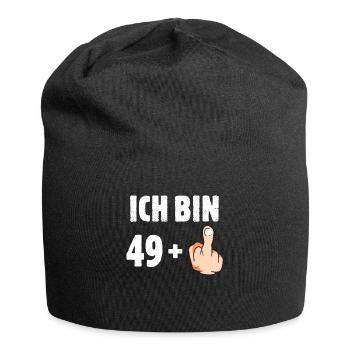 Ich bin 49 plus eins - Jersey-Beanie - Schwarz - Vorne