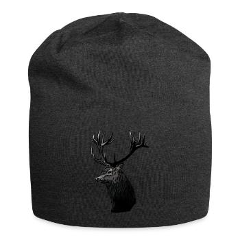 Hunting Deer Hunting Motif - Jersey Beanie - charcoal grey - Front