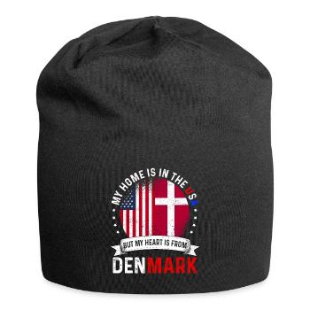 Danish American Flag Danish Roots USA Citizen - Jersey Beanie - black - Front