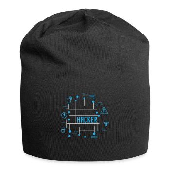 Hacker - Jersey-Beanie - Schwarz - Vorne