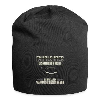 Fahrlehrer Fahrschule Fahrschullehrer Geschenk - Jersey-Beanie - Schwarz - Vorne
