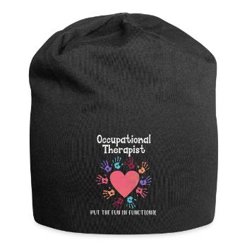 Ergotherapeutin Ergo Ergotherapeut Therapeut - Jersey-Beanie - Schwarz - Vorne