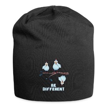 BE DIFFERENT - Jersey-Beanie - Schwarz - Vorne