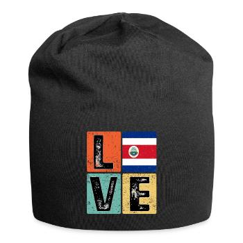 I Love Costa Rica drapeau pour Costa Rica Pride - Bonnet en jersey - noir - Devant