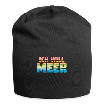 Ich will Meer - Jersey-Beanie - Schwarz - Vorne