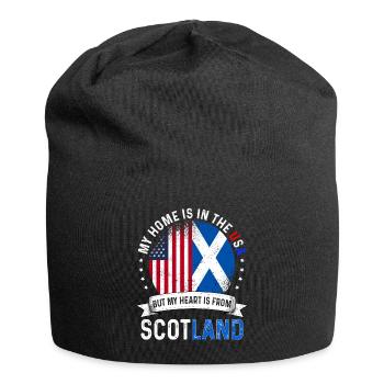 Scottish American Flag Scottish Roots USA Citizen - Bonnet en jersey - noir - Devant
