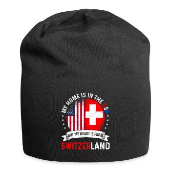 Swiss American Flag Swiss Roots USA Citizen - Bonnet en jersey - noir - Devant