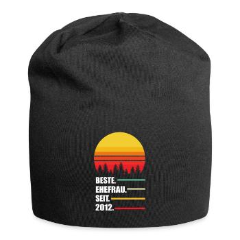Beste Ehefrau seit 2012 9. Hochzeitstag Geschenk - Jersey-Beanie - Schwarz - Vorne