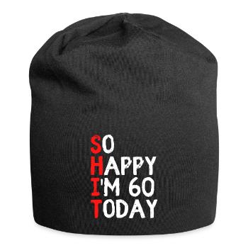 60 ans 60e anniversaire cadeau drôle - Bonnet en jersey - noir - Devant