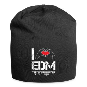 I Love Electro Dance Music EDM - Jersey-Beanie - Schwarz - Vorne