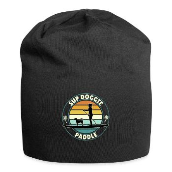 SUP DOGGIE PADDLE for Standup Paddler with Dog - Jersey Beanie - black - Front
