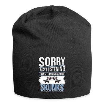 Putois I Ce que thinking About Skunks - Bonnet en jersey - noir - Devant