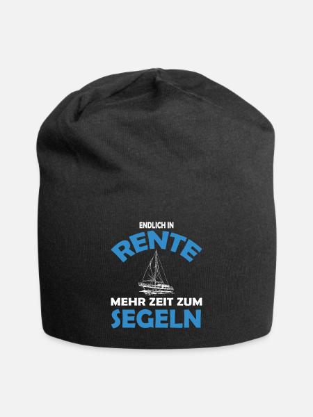 Endlich Rente mehr zeit Zum Segeln Ruhestand - Jersey-Beanie - Schwarz