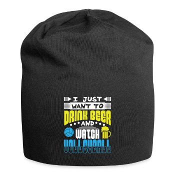 Volleyball and Beer - Jersey Beanie - black - Front