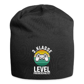 3. Klasse Level Freigeschaltet Zocker Gamer Gaming - Jersey-Beanie - Schwarz - Vorne