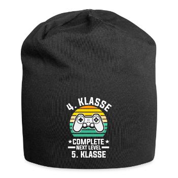 4. Klasse Level Complete Zocker Gamer Gaming Grund - Jersey-Beanie - Schwarz - Vorne