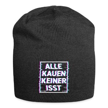 Lustiges Drogen MDMA Extasy Motiv Techno Festival - Jersey-Beanie - Anthrazit - Vorne