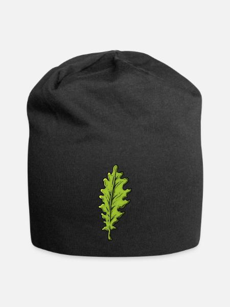 Eiche - Jersey-Beanie - Schwarz