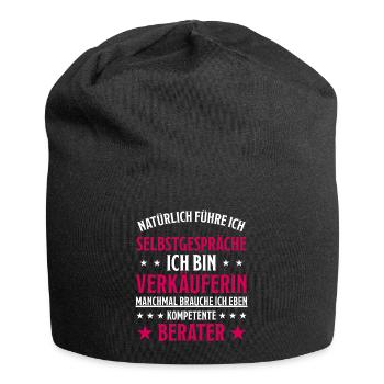 Verkäuferin Einzelhandel Lustiger Spruch Geschenk - Jersey-Beanie - Schwarz - Vorne
